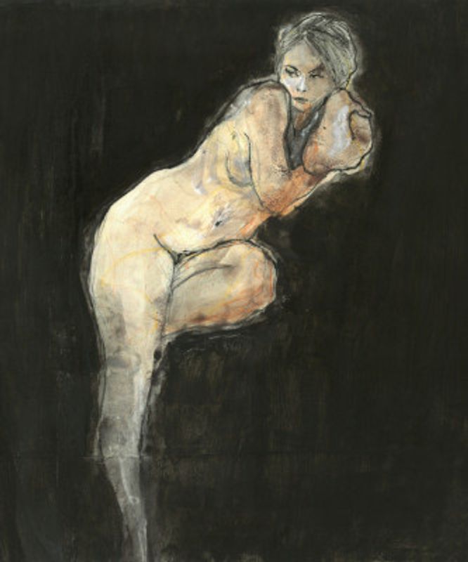 Nude Figure in a Dynamic Pose