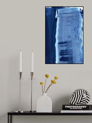 Blue Texture Flowing Vertical Lines