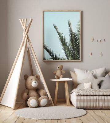 Palm leaves and sky_2