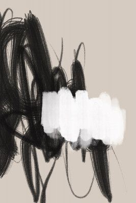 Expressive Black and White Brushstrokes