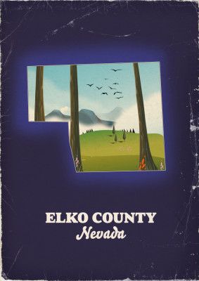 Elko County Nevada Travel poster