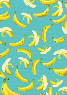 Playful Pattern Of Yellow Bananas