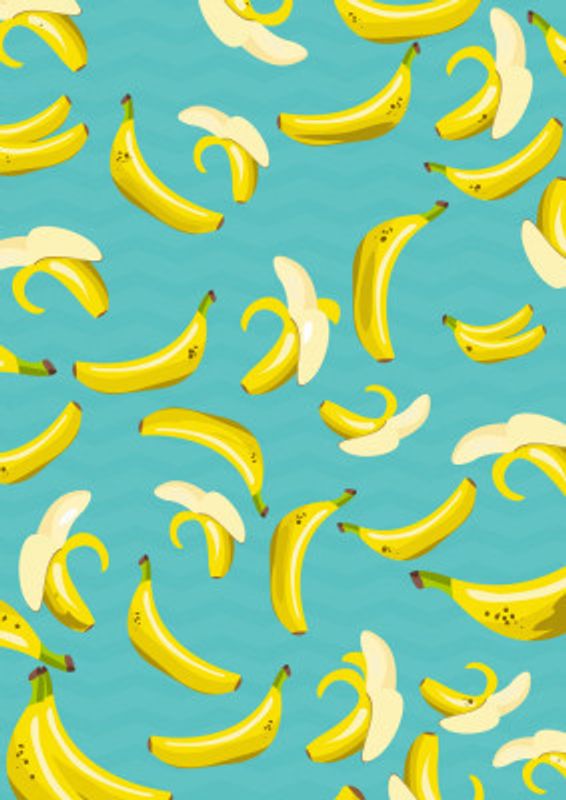 Playful Pattern Of Yellow Bananas