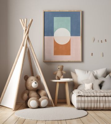 Geometric Shapes And A Muted Color Palette