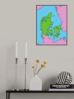 Denmark Pop Art Map