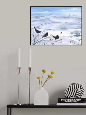 Blackbirds In Winter