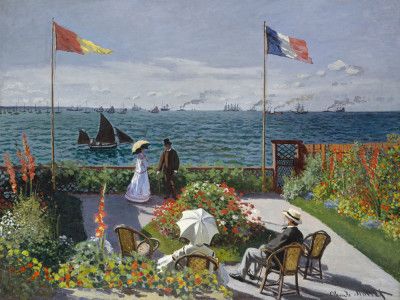Garden At Sainte Adresse By Claude Monet