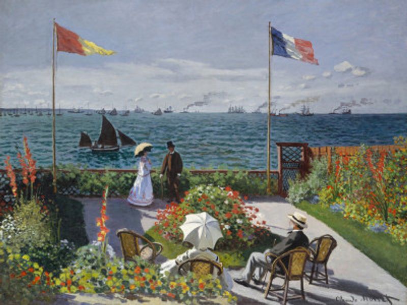 Garden At Sainte Adresse By Claude Monet