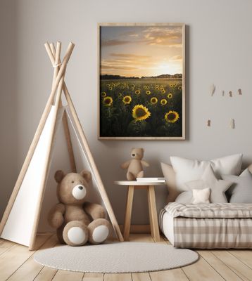 Sunflowerfield in Sweden