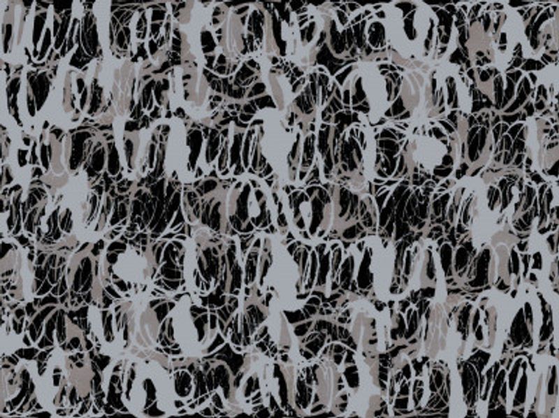 Abstract Ink Swirls Blue Black