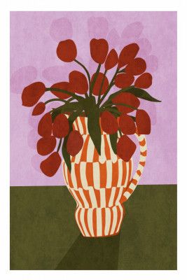 Bold Tulips in Vase