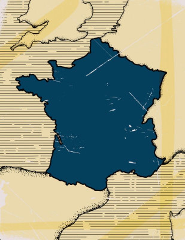 France Vintage Map