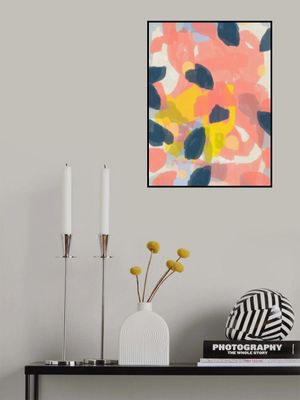 Abstract Painting In Pastel Colors. Botanical abstraction.