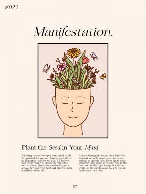 Manifestation with a serene figure