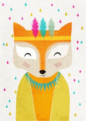 Feathered Fox Face
