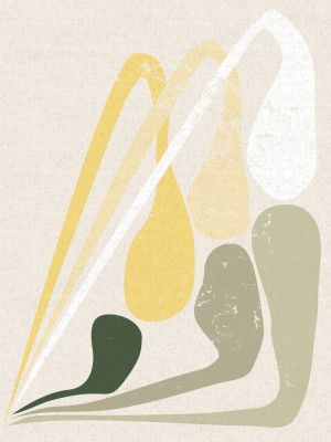 Abstract Paper Cut Composition Butter Yellow 1