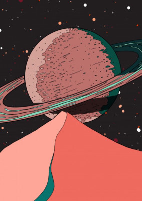 Stylized Cosmic Scene