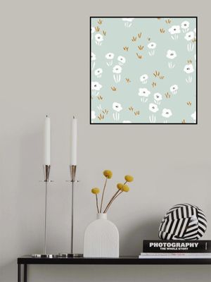 Minimalistic Wildflower Meadow Mint Pattern