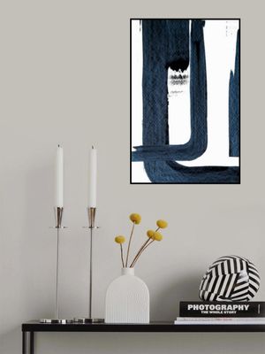 Black Brushstrokes On A White Background