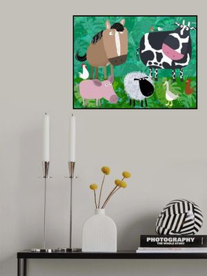 Cute Farm Animals Hanging Out in the Green Fields by Carla Daly