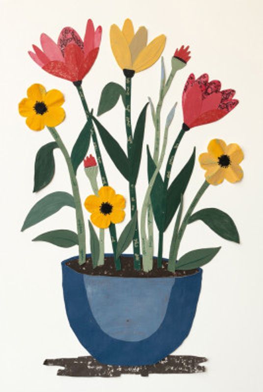 Potted Florals Colorful Flowers