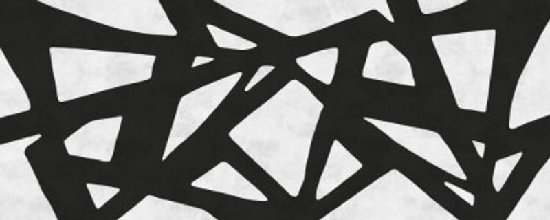 Black Geometric Shapes Intertwined