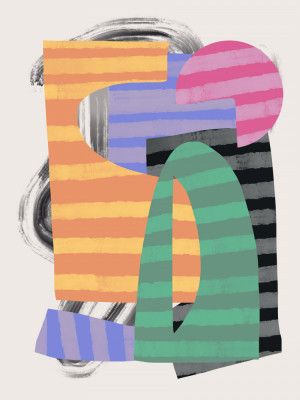 Abstract Stripe Minimal Collage 24