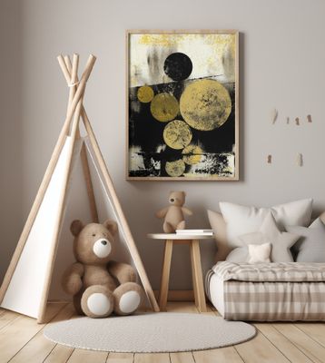 Golden and Black Circles