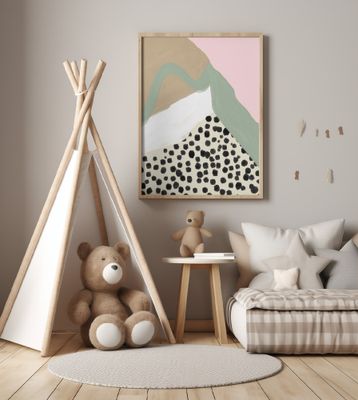 Soft Colors with Organic Shapes and Patterns