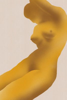 Golden Color Nude Abstract