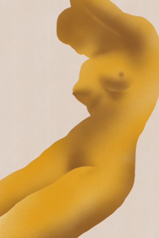 Golden Color Nude Abstract
