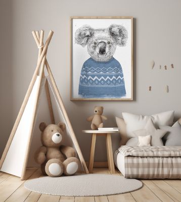 Winter koala (blue)