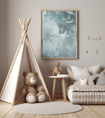 Green and White Acrylic