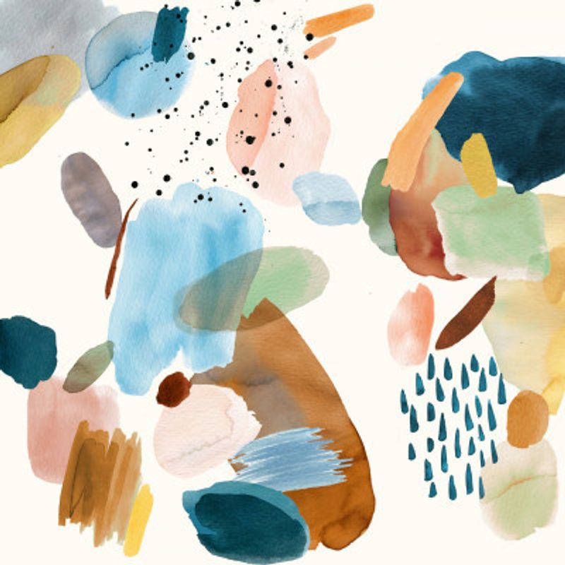 Mineral Modern Abstract Brushstrokes