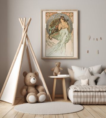 Music, From Les Arts (1898) By Alphonse Mucha