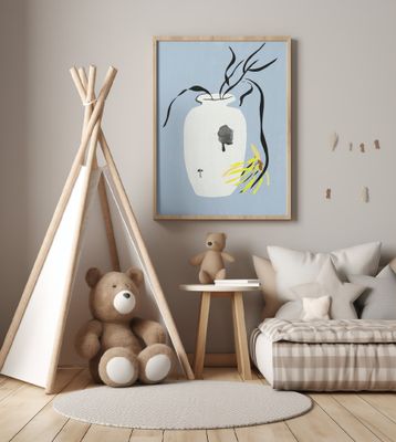 Vase And Withered Bloom