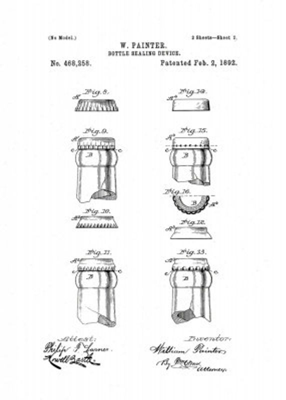 Bottle Sealing Device Patent 1892