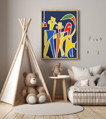 Geometric Shapes And Figures In Colorful