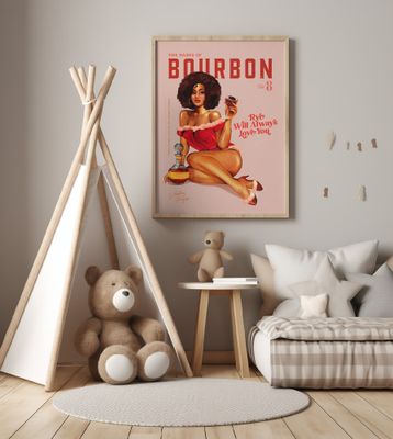 Babes of Bourbon Vol 8 Vintage Pinup Girl With Afro