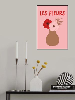 Potted Florals Pink and Red