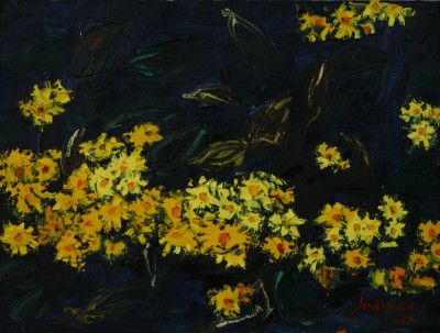 wild chrysanthemum oil on canvas