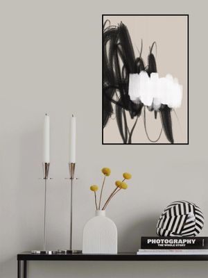 Expressive Black and White Brushstrokes