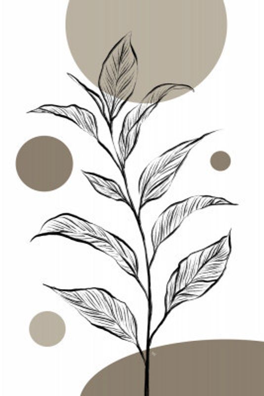 Monochrome Plant Sketch