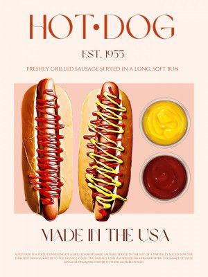 Hot Dogs with Mustard and Ketchup