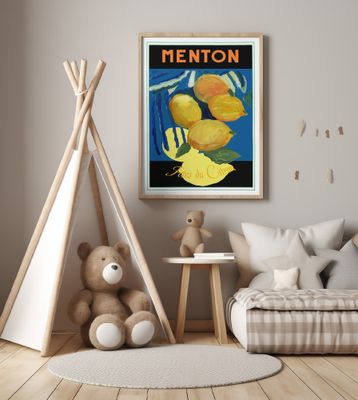 Lemons Menton Citrus Fruit Poster