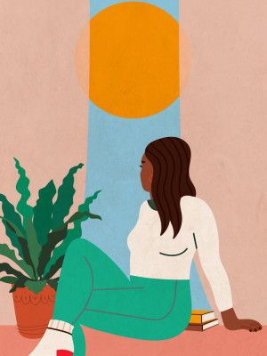 Girl Looking out of Window