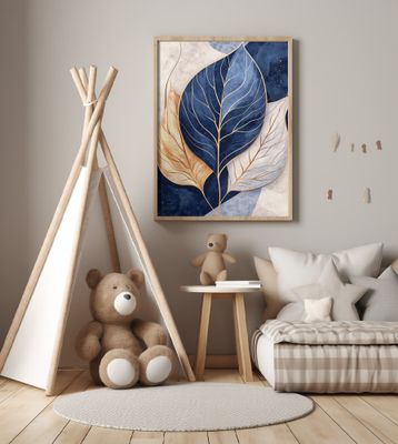 Abstract Leaves in Blues 2