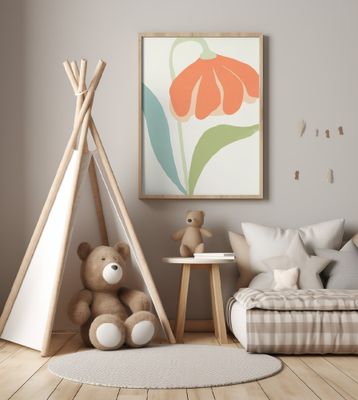 Abstract Flower and Leaves