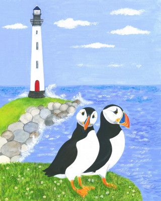 Puffins By the Sea