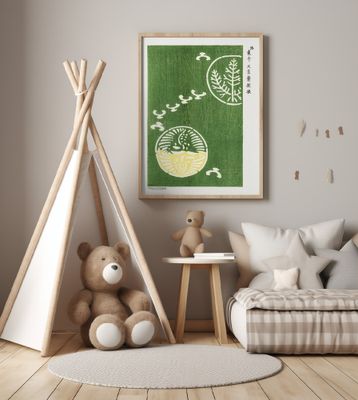 Woodblock Print Green